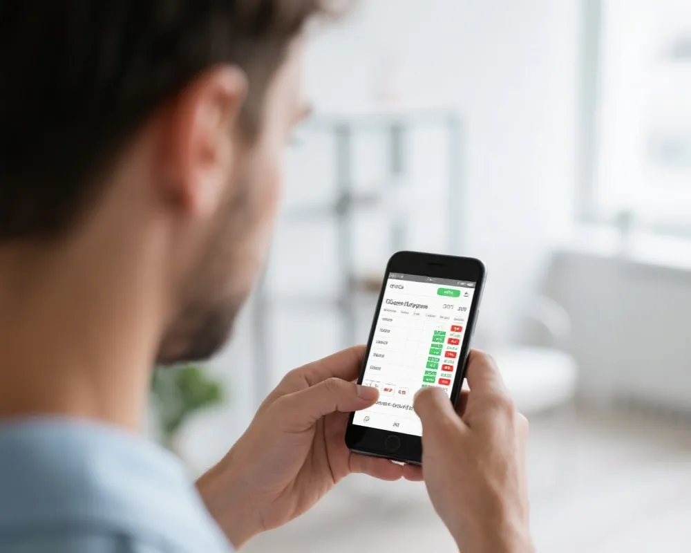 手机端查看开奖信息场景